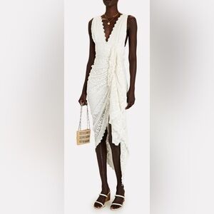 JUST BEE QUEEN
Tulum Ruched Crochet Midi Dress